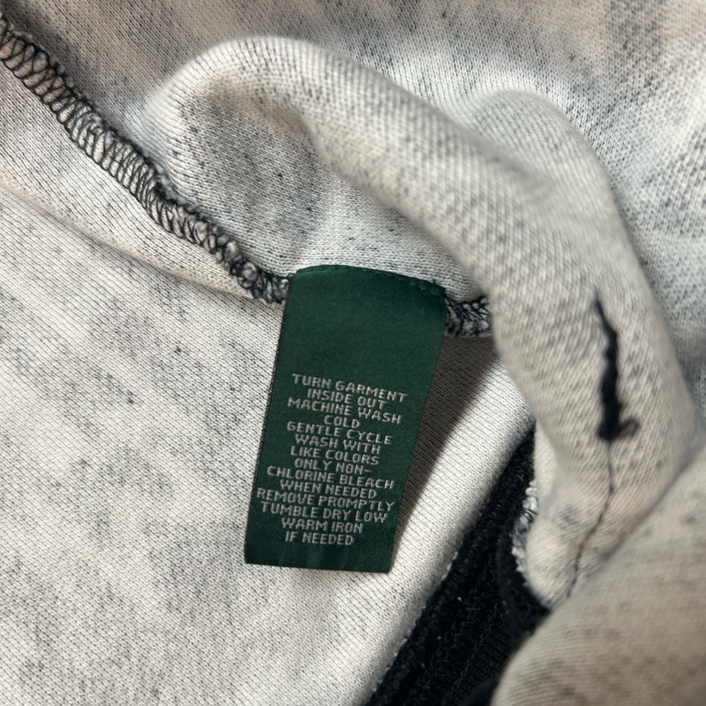 Ralph Lauren Black and Cream Zip-Up Hoodie - Picture 4 of 5